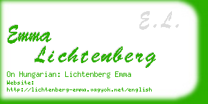 emma lichtenberg business card
